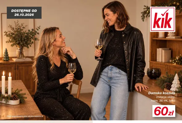 Damska koszula imitacja skóry promocja w KiK