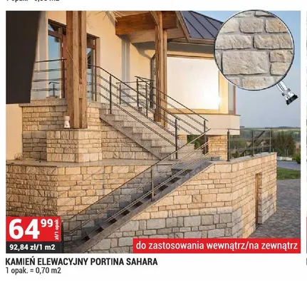 Kamień elewacyjny Portina Sahara promocja w Merkury Market