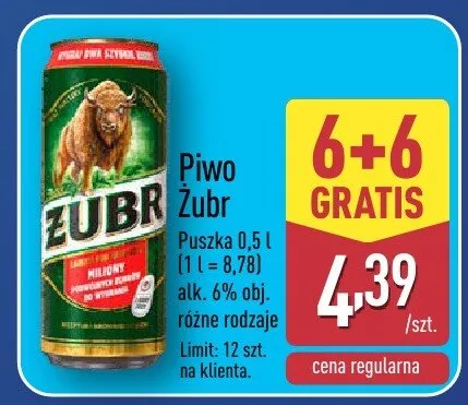 Piwo Żubr promocja w Aldi