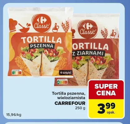 Tortilla pszenna Carrefour Classic promocja w Carrefour Express
