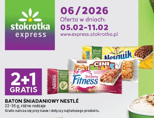 Baton śniadaniowy Nestlé różne rodzaje promocja w Stokrotka