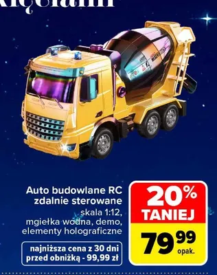 Auto budowlane RC zdalnie sterowane promocja w Carrefour