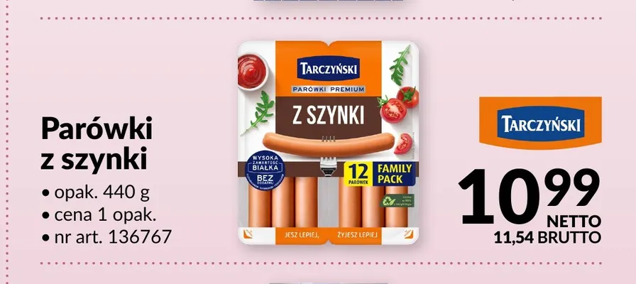 Parówki z szynki Tarczyński promocja w Makro