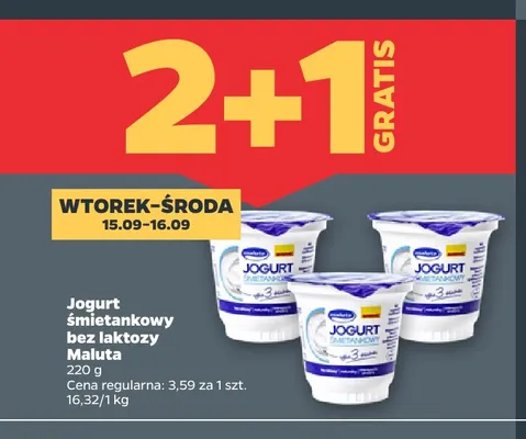 Jogurt śmietankowy bez laktozy Maluta promocja w Netto