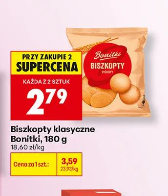 Biszkopty klasyczne Bonitki promocja w Biedronka