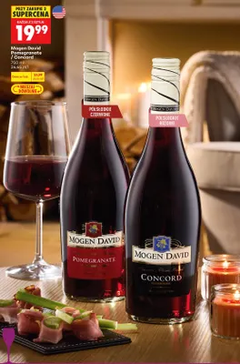 Wino czerwone Mogen David Pomegranate promocja w Biedronka