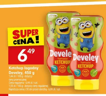 Ketchup łagodny Develey 450g promocja w Twój Market