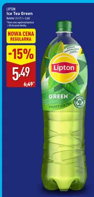 Herbata mrożona Lipton Ice Tea Green promocja w Aldi