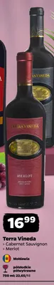 Wino czerwone Terra Vineda Merlot promocja w Netto