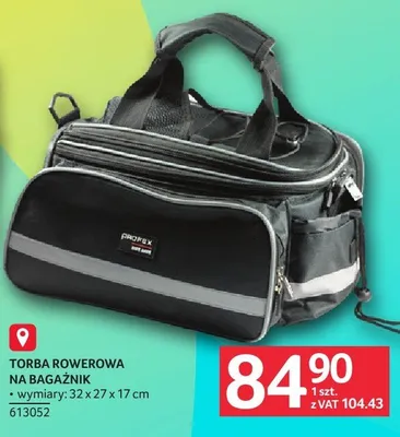 Torba rowerowa na bagażnik wymiary: 32 x 27 x 17 cm promocja w Selgros