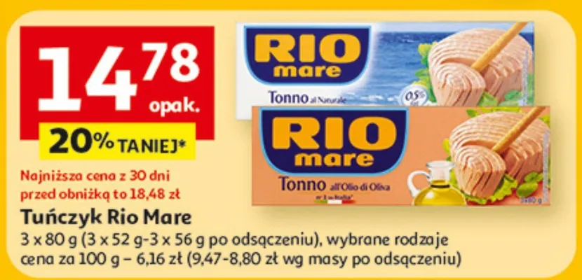 Tuńczyk w oleju Rio Mare promocja w Auchan