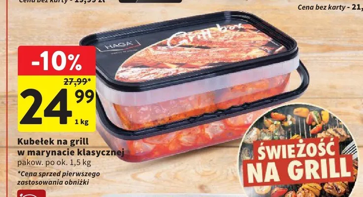 Kubełek na grill w marynacie klasycznej HAGA promocja w Intermarche