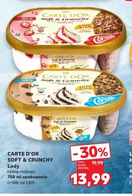 Lody Carte D'Or Soft & Crunchy promocja w Kaufland