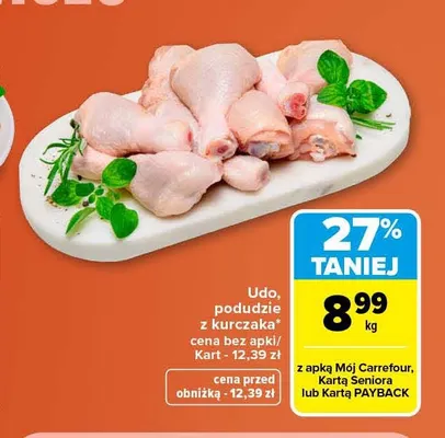 Podudzie z kurczaka promocja w Carrefour Market
