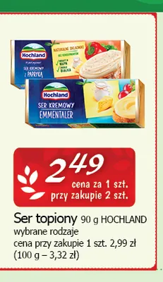 Ser topiony Ementaler Hochland promocja w CEZAR Delikatesy