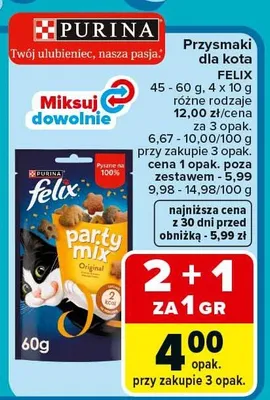 Przysmaki dla kota różne rodzaje promocja w Carrefour