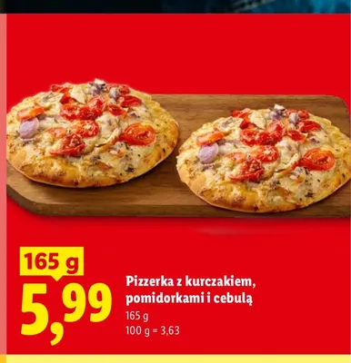 Pizzerka z kurczakiem, pomidorkami i cebulą promocja w Lidl