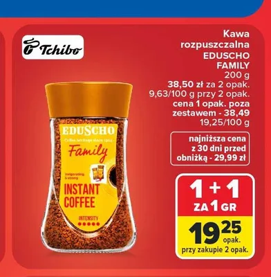 Kawa rozpuszczalna Eduscho Family promocja w Carrefour