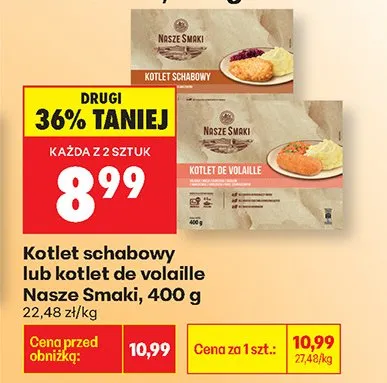Kotlet schabowy 400 g promocja w Biedronka
