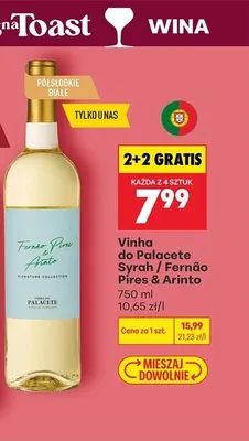 Wino Vinha do Palacete Fernão Pires & Arinto 2+2 GRATIS promocja w Biedronka
