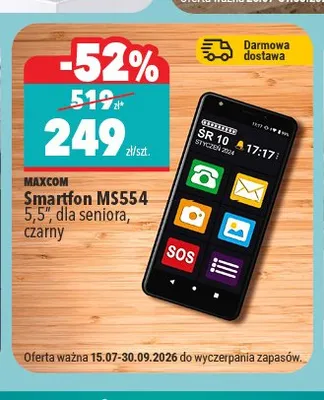 Smartfon Maxcom MS554 promocja w Biedronka Home