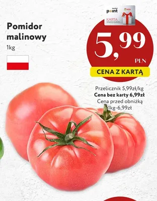 Pomidor malinowy polski promocja w Market Point