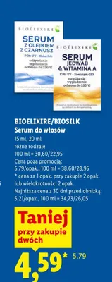 Serum do włosów z olejkiem z czarnuszki Bioelixire promocja w Lidl