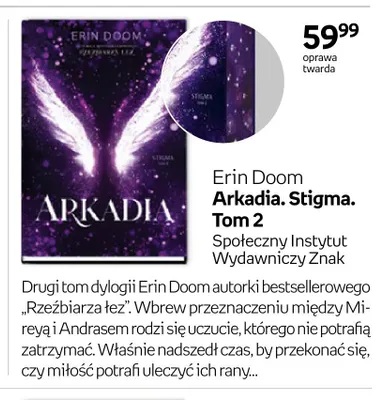Książka Arkadia. Stigma. Tom 2 Erin Doom oprawa twarda promocja w Empik
