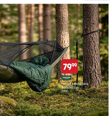 Hamak z moskitierą Kayoba Outdoor 260x145 cm promocja w Jula
