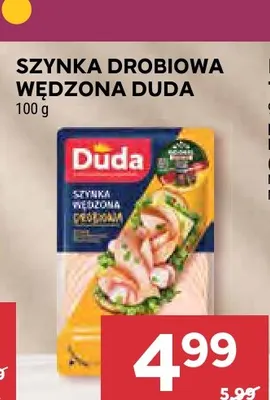 Szynka drobiowa wędzona Duda promocja w Stokrotka