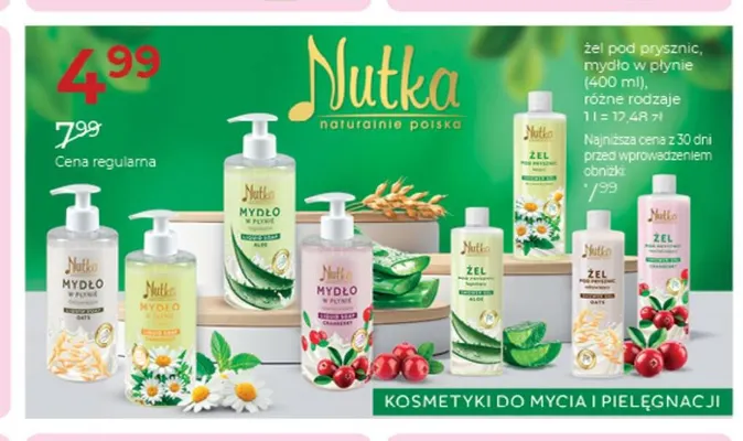 Żel pod prysznic Nutka promocja w Drogerie Jawa