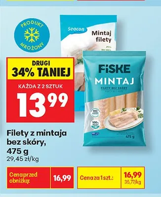 Filety z mintaja bez skóry Seacon promocja w Biedronka