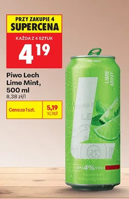 Piwo Lech Lime Mint promocja w Biedronka