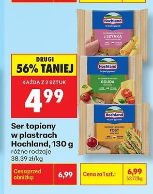 Ser topiony w plastrach Gouda Hochland promocja w Biedronka