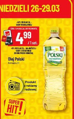 Olej Polski rzepakowy promocja w POLOmarket