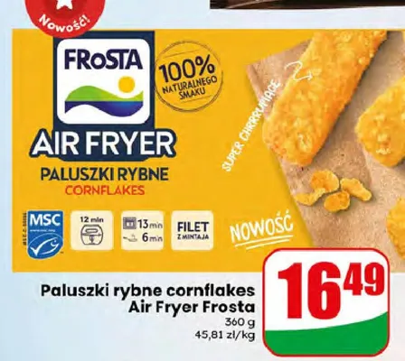 Paluszki rybne cornflakes Air Fryer Frosta promocja w Dino