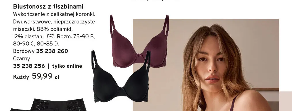 Biustonosz z fiszbinami promocja w Tchibo
