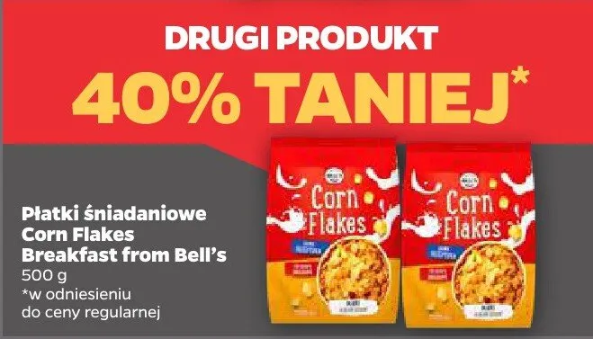 Płatki śniadaniowe Corn Flakes Breakfast from Bell's promocja w Netto