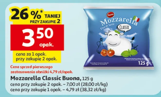 Mozzarella promocja w Auchan
