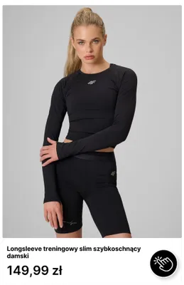 Longsleeve treningowy slim szybkoschnący damski 4F promocja w 4F