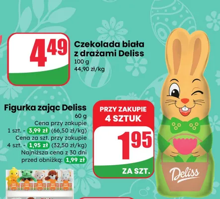Czekolada biała z drażami promocja w Dino