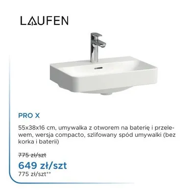 Umywalka Laufen Pro X promocja w Blu Salony Łazienek