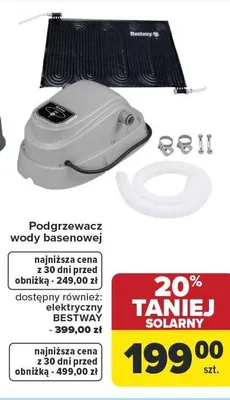 Podgrzewacz wody basenowej solarny BESTWAY promocja w Carrefour