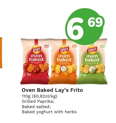 Chipsy Lay's Oven Baked salted promocja w Limonka