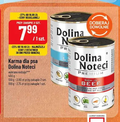 Karma dla psa Dolina Noteci Premium z wołowiną promocja w POLOmarket