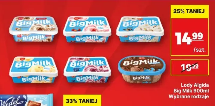 Lody Algida Big Milk promocja w API Market