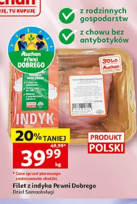 Filet z indyka Pewni Dobrego promocja w Auchan