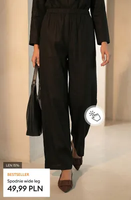 Spodnie wide leg promocja w Sinsay