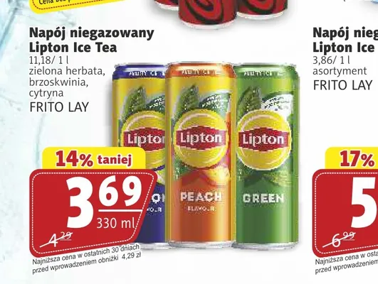 Napój niegazowany Lipton Ice Tea Lemon promocja w Prim Market