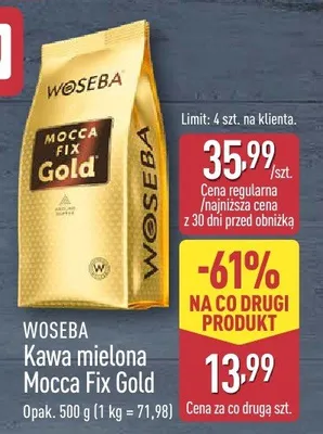 Kawa mielona Mocca Fix Gold promocja w Aldi